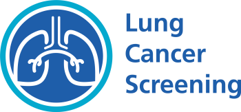 graphic of lung cancer screening logo